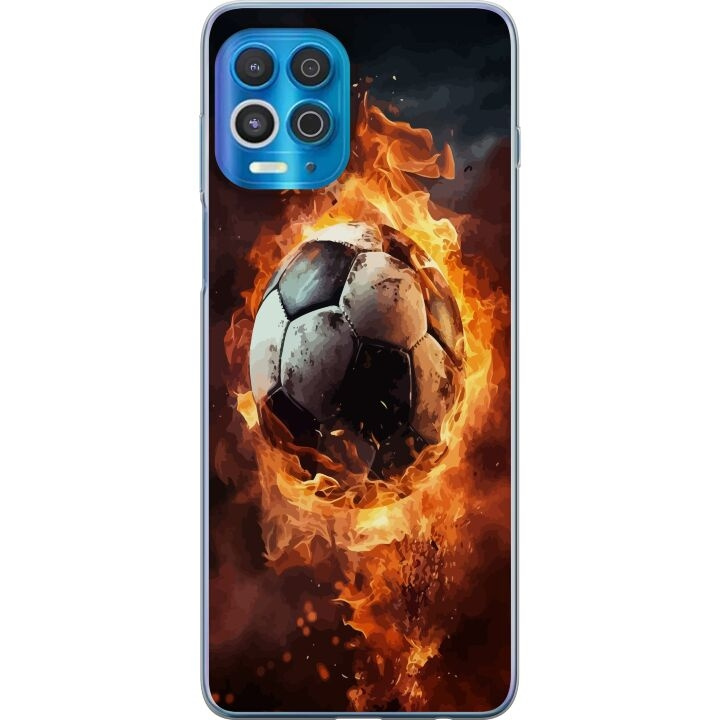 Mobilskal till Motorola Edge S med Fotboll motiv i gruppen SMARTPHONE & SURFPLATTOR / Mobilskydd / Motorola hos TP E-commerce Nordic AB (A54578)