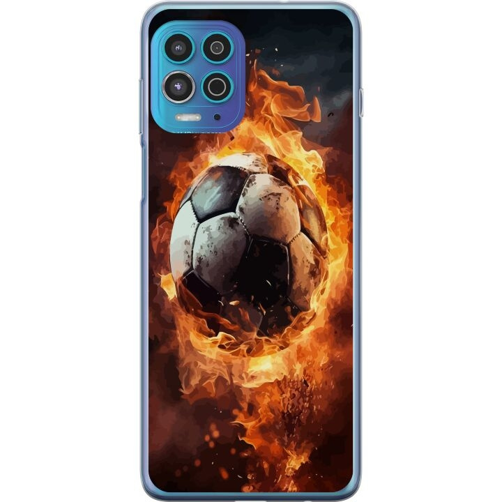 Mobilskal till Motorola Moto G100 med Fotboll motiv i gruppen SMARTPHONE & SURFPLATTOR / Mobilskydd / Motorola hos TP E-commerce Nordic AB (A54632)