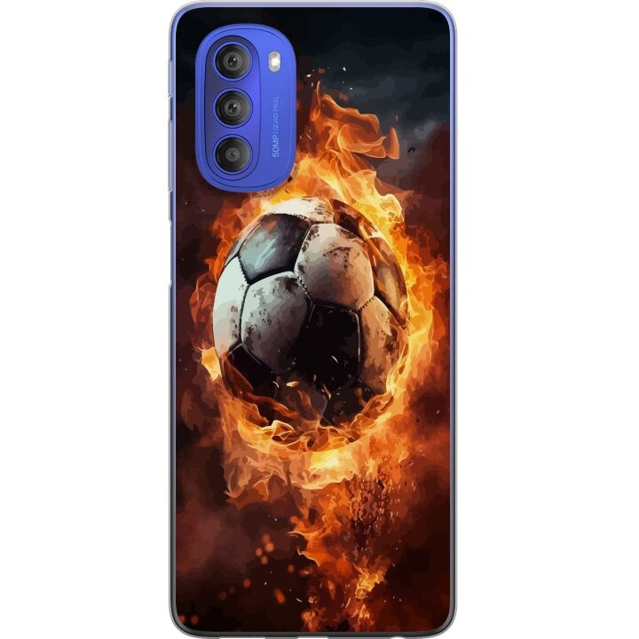 Mobilskal till Motorola Moto G51 5G med Fotboll motiv i gruppen SMARTPHONE & SURFPLATTOR / Mobilskydd / Motorola hos TP E-commerce Nordic AB (A55091)