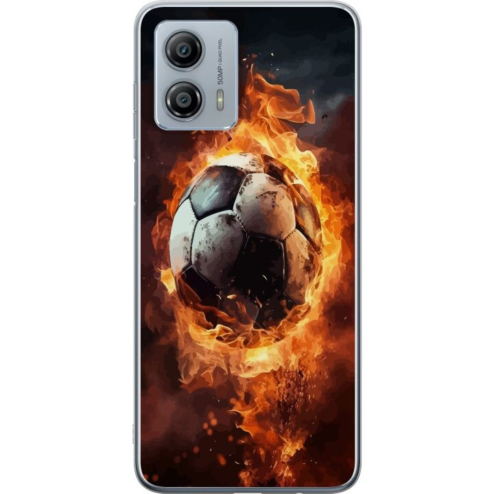 Mobilskal till Motorola Moto G53 med Fotboll motiv i gruppen SMARTPHONE & SURFPLATTOR / Mobilskydd / Motorola hos TP E-commerce Nordic AB (A55145)