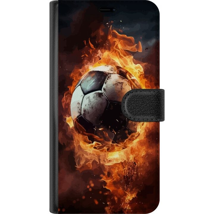 Plånboksfodral till Motorola Moto G54 med Fotboll motiv i gruppen SMARTPHONE & SURFPLATTOR / Mobilskydd / Motorola hos TP E-commerce Nordic AB (A55172)