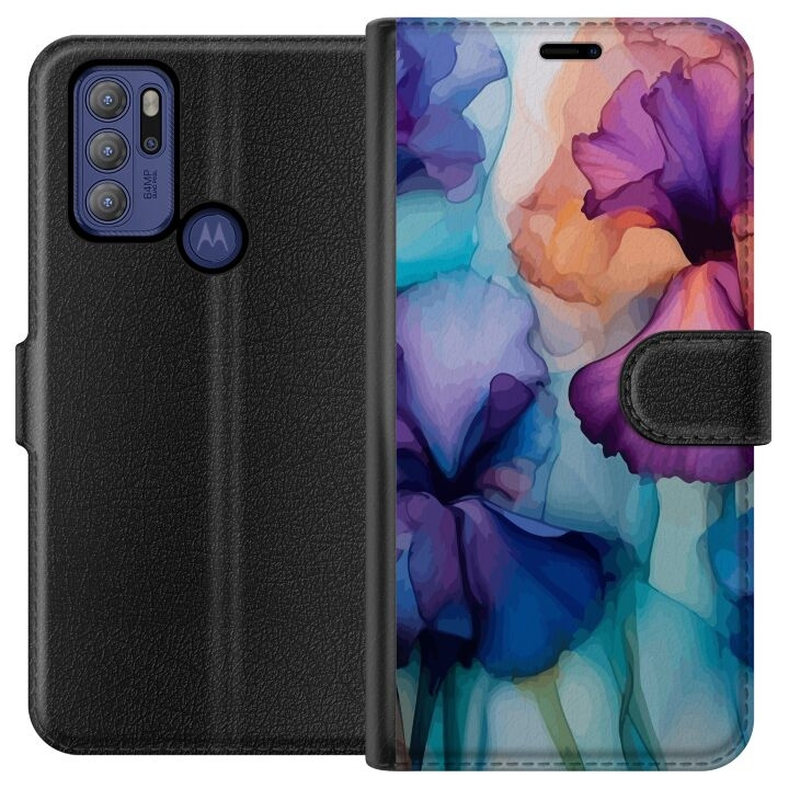 Plånboksfodral till Motorola Moto G60S med Magiska blommor motiv i gruppen SMARTPHONE & SURFPLATTOR / Mobilskydd / Motorola hos TP E-commerce Nordic AB (A55181)