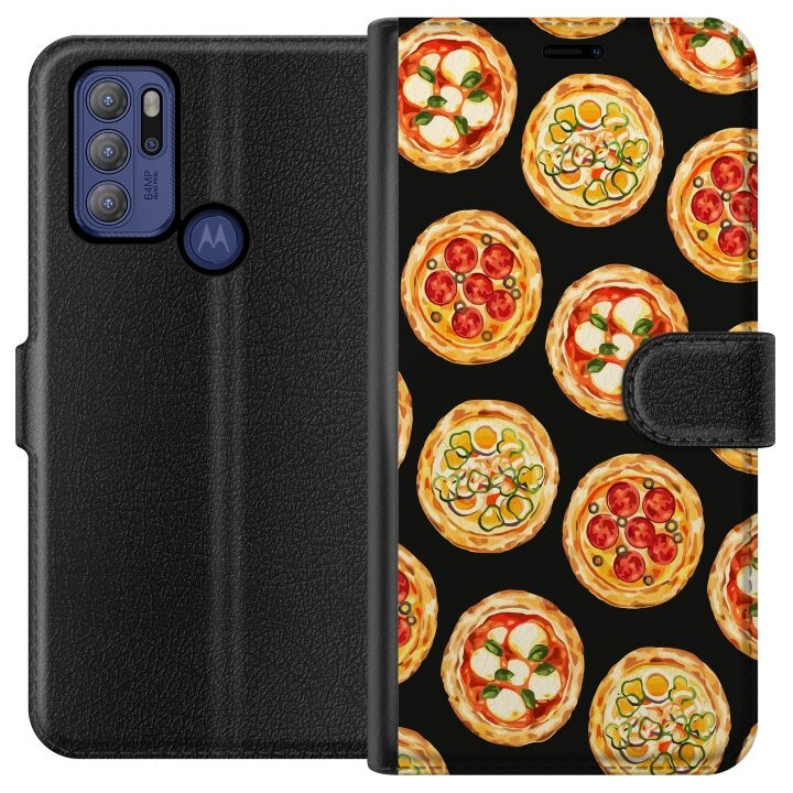 Plånboksfodral till Motorola Moto G60S med Pizza motiv i gruppen SMARTPHONE & SURFPLATTOR / Mobilskydd / Motorola hos TP E-commerce Nordic AB (A55191)