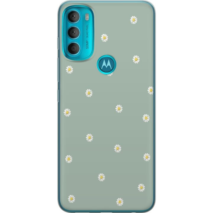 Mobilskal till Motorola Moto G71 5G med Prästkragar motiv i gruppen SMARTPHONE & SURFPLATTOR / Mobilskydd / Motorola hos TP E-commerce Nordic AB (A55290)