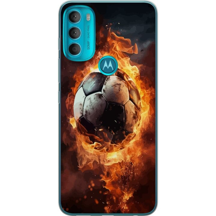 Mobilskal till Motorola Moto G71 5G med Fotboll motiv i gruppen SMARTPHONE & SURFPLATTOR / Mobilskydd / Motorola hos TP E-commerce Nordic AB (A55307)