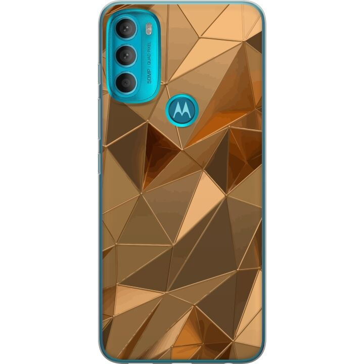 Mobilskal till Motorola Moto G71 5G med 3D Guld motiv i gruppen SMARTPHONE & SURFPLATTOR / Mobilskydd / Motorola hos TP E-commerce Nordic AB (A55310)