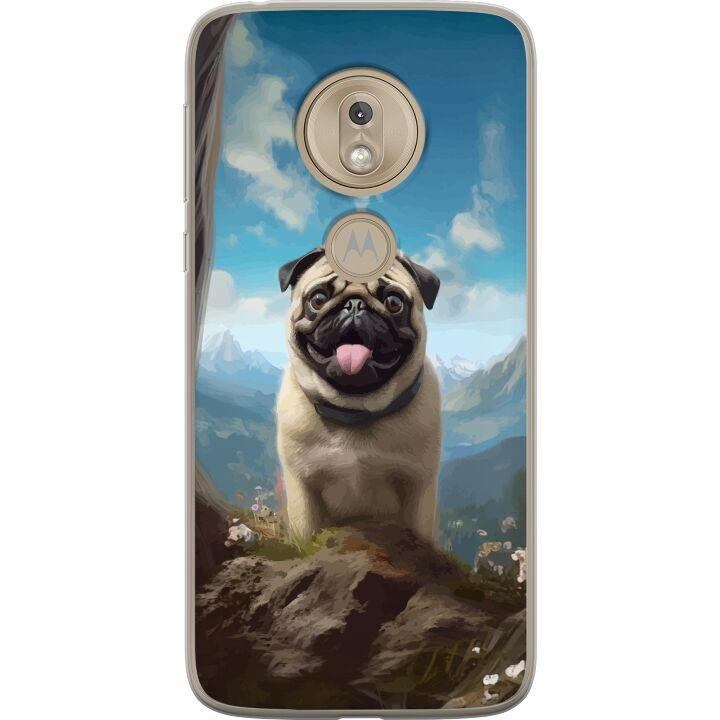 Mobilskal till Motorola Moto G7 Play med Glad Hund motiv i gruppen SMARTPHONE & SURFPLATTOR / Mobilskydd / Motorola hos TP E-commerce Nordic AB (A55466)