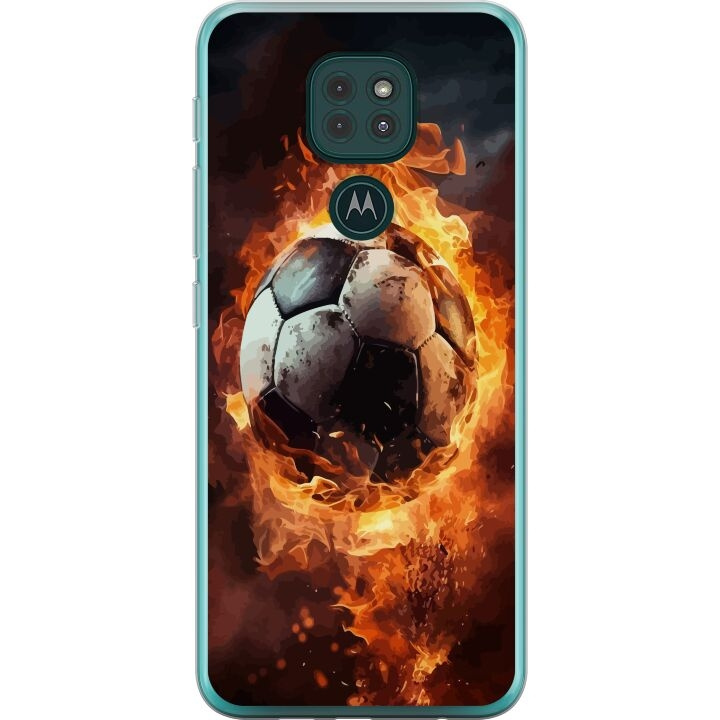 Mobilskal till Motorola Moto G9 Play med Fotboll motiv i gruppen SMARTPHONE & SURFPLATTOR / Mobilskydd / Motorola hos TP E-commerce Nordic AB (A55631)