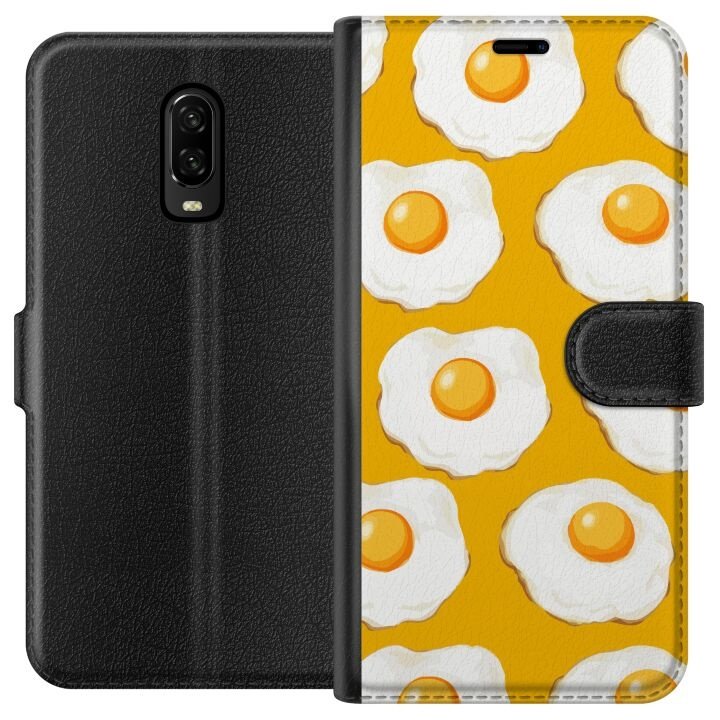 Plånboksfodral till OnePlus 6T med Stekt ägg motiv i gruppen SMARTPHONE & SURFPLATTOR / Mobilskydd / OnePlus hos TP E-commerce Nordic AB (A56530)