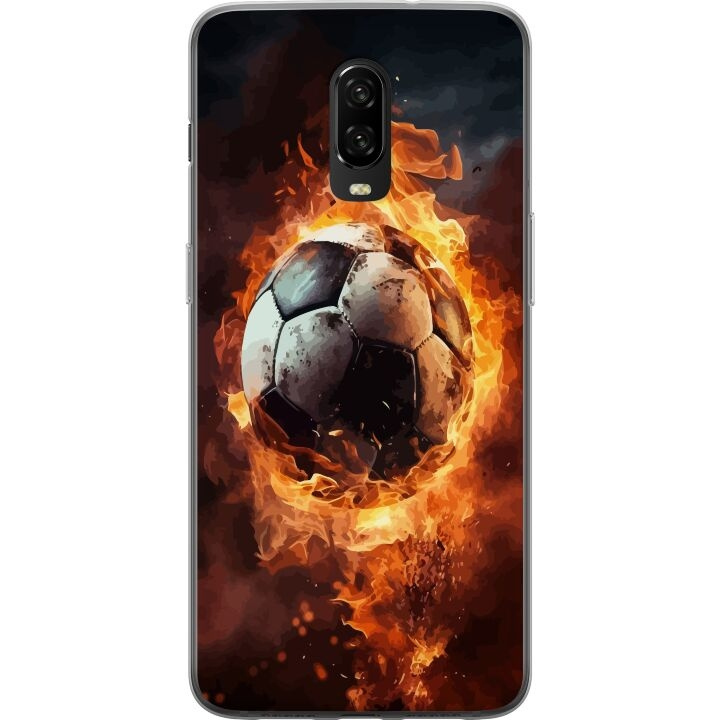 Mobilskal till OnePlus 6T med Fotboll motiv i gruppen SMARTPHONE & SURFPLATTOR / Mobilskydd / OnePlus hos TP E-commerce Nordic AB (A56576)