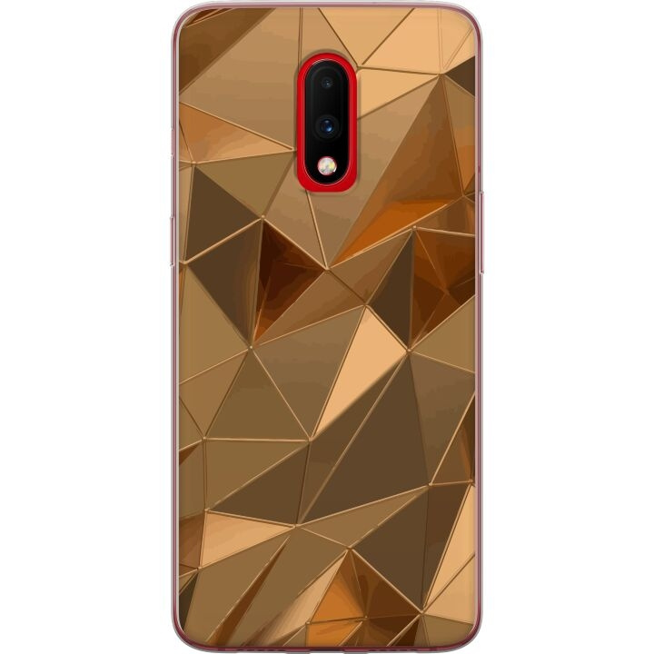 Mobilskal till OnePlus 7 med 3D Guld motiv i gruppen SMARTPHONE & SURFPLATTOR / Mobilskydd / OnePlus hos TP E-commerce Nordic AB (A56633)