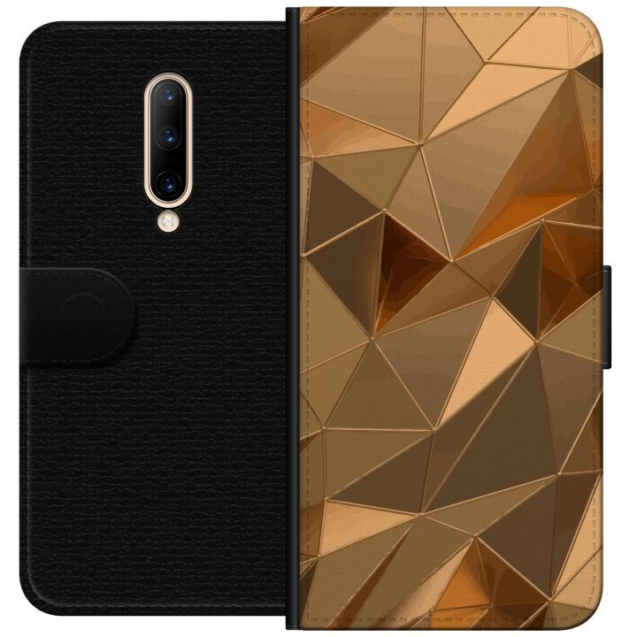 Plånboksfodral till OnePlus 7 Pro med 3D Guld motiv i gruppen SMARTPHONE & SURFPLATTOR / Mobilskydd / OnePlus hos TP E-commerce Nordic AB (A56660)