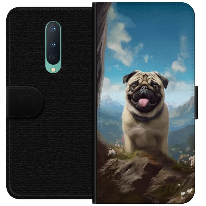 Plånboksfodral till OnePlus 8 med Glad Hund motiv i gruppen SMARTPHONE & SURFPLATTOR / Mobilskydd / OnePlus hos TP E-commerce Nordic AB (A56816)