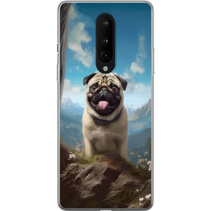 Mobilskal till OnePlus 8 med Glad Hund motiv i gruppen SMARTPHONE & SURFPLATTOR / Mobilskydd / OnePlus hos TP E-commerce Nordic AB (A56843)