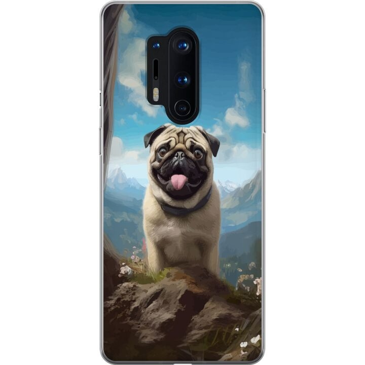 Mobilskal till OnePlus 8 Pro med Glad Hund motiv i gruppen SMARTPHONE & SURFPLATTOR / Mobilskydd / OnePlus hos TP E-commerce Nordic AB (A56897)