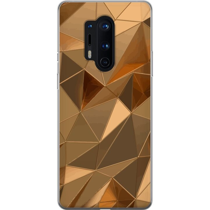 Mobilskal till OnePlus 8 Pro med 3D Guld motiv i gruppen SMARTPHONE & SURFPLATTOR / Mobilskydd / OnePlus hos TP E-commerce Nordic AB (A56903)