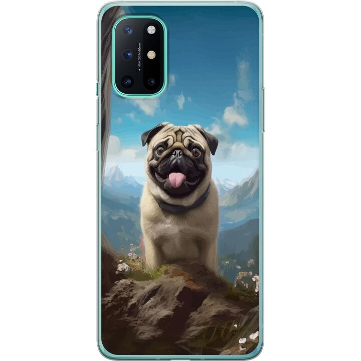 Mobilskal till OnePlus 8T med Glad Hund motiv i gruppen SMARTPHONE & SURFPLATTOR / Mobilskydd / OnePlus hos TP E-commerce Nordic AB (A56951)