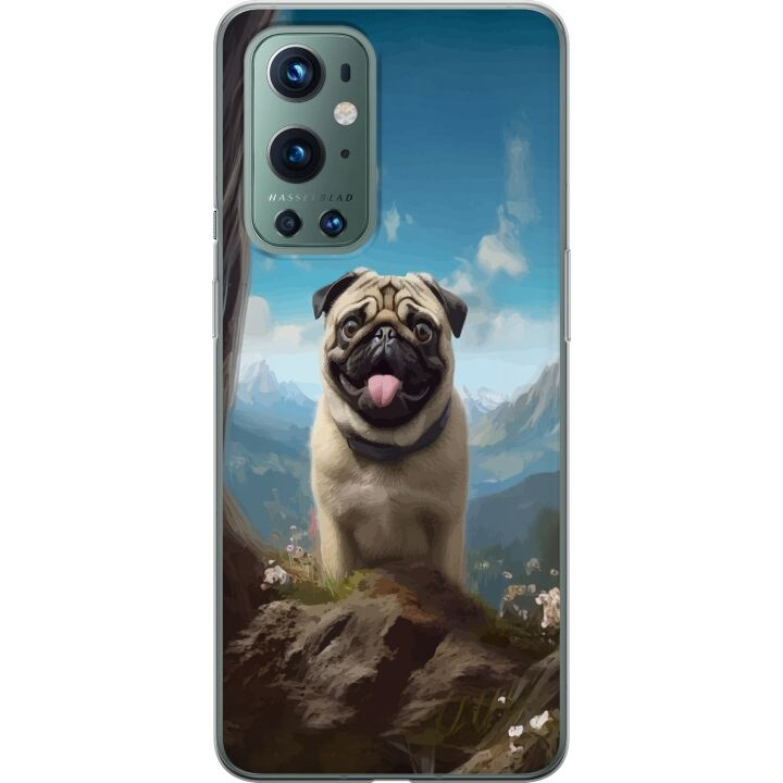 Mobilskal till OnePlus 9 Pro med Glad Hund motiv i gruppen SMARTPHONE & SURFPLATTOR / Mobilskydd / OnePlus hos TP E-commerce Nordic AB (A57059)