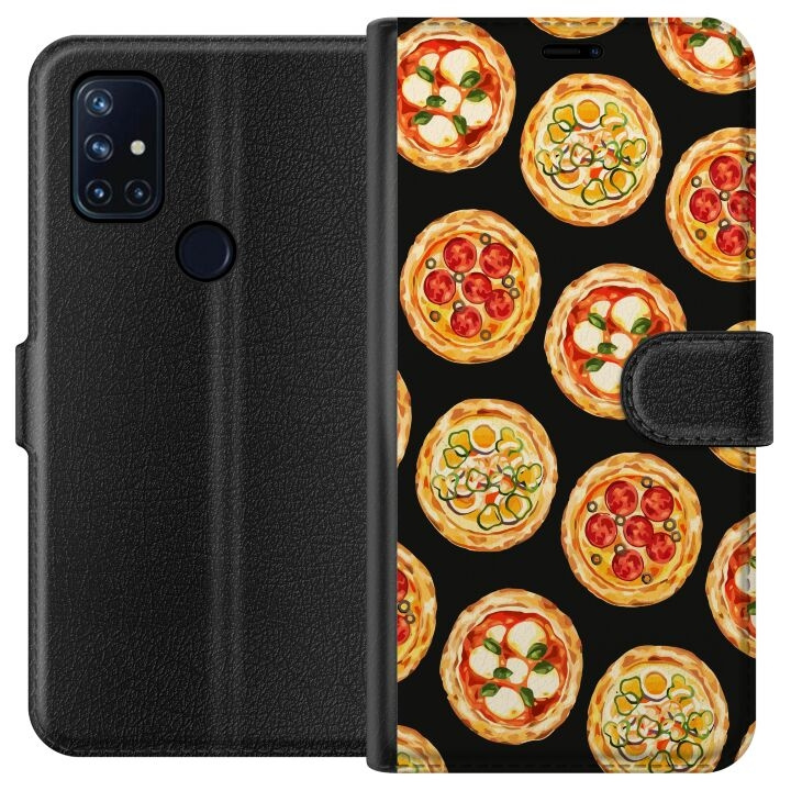 Plånboksfodral till OnePlus Nord N10 5G med Pizza motiv i gruppen SMARTPHONE & SURFPLATTOR / Mobilskydd / OnePlus hos TP E-commerce Nordic AB (A57216)