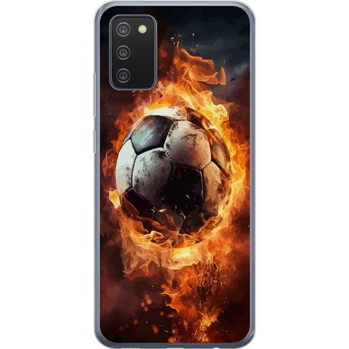Mobilskal till Samsung Galaxy A02s med Fotboll motiv i gruppen SMARTPHONE & SURFPLATTOR / Mobilskydd / Samsung hos TP E-commerce Nordic AB (A58196)
