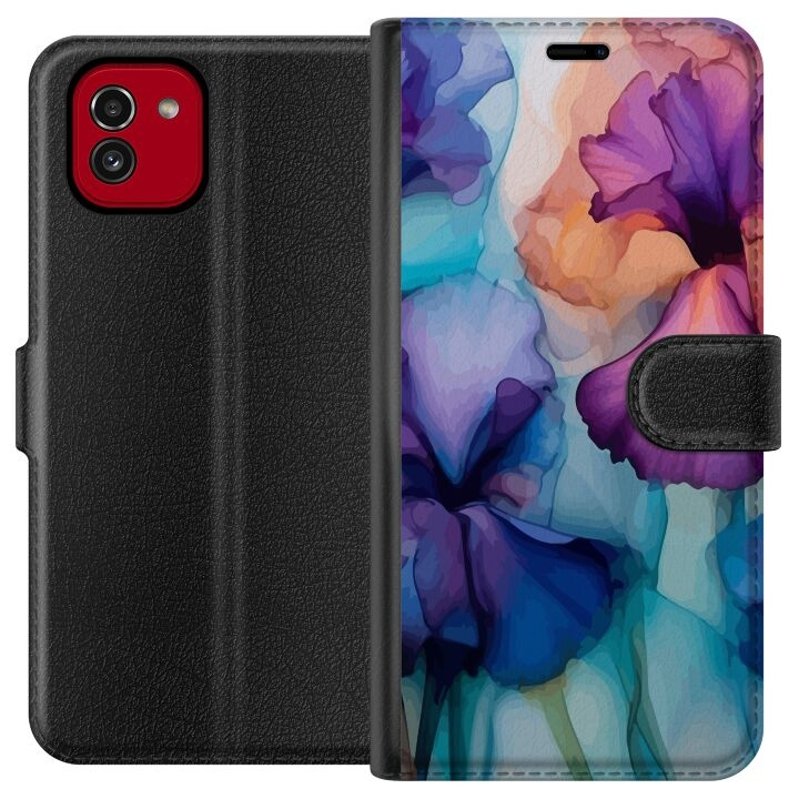 Plånboksfodral till Samsung Galaxy A03 med Magiska blommor motiv i gruppen SMARTPHONE & SURFPLATTOR / Mobilskydd / Samsung hos TP E-commerce Nordic AB (A58205)