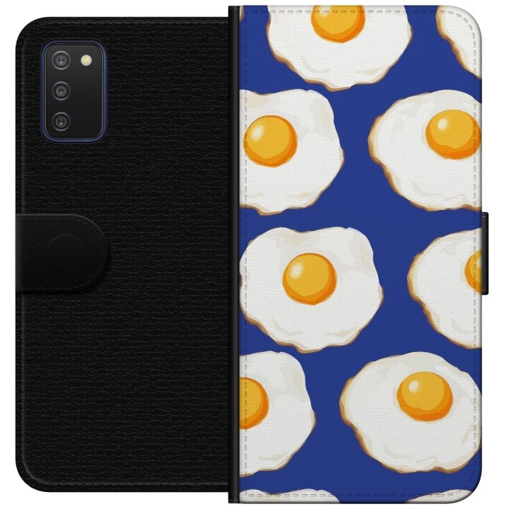 Plånboksfodral till Samsung Galaxy A03s med Stekta ägg motiv i gruppen SMARTPHONE & SURFPLATTOR / Mobilskydd / Samsung hos TP E-commerce Nordic AB (A58262)