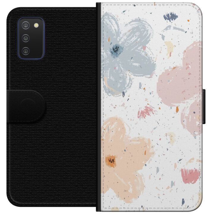 Plånboksfodral till Samsung Galaxy A03s med Blommor motiv i gruppen SMARTPHONE & SURFPLATTOR / Mobilskydd / Samsung hos TP E-commerce Nordic AB (A58268)