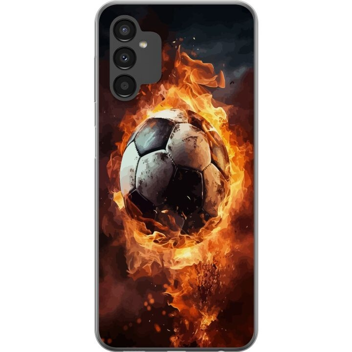 Mobilskal till Samsung Galaxy A04s med Fotboll motiv i gruppen SMARTPHONE & SURFPLATTOR / Mobilskydd / Samsung hos TP E-commerce Nordic AB (A58358)
