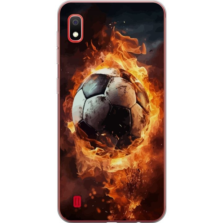 Mobilskal till Samsung Galaxy A10 med Fotboll motiv i gruppen SMARTPHONE & SURFPLATTOR / Mobilskydd / Samsung hos TP E-commerce Nordic AB (A58520)