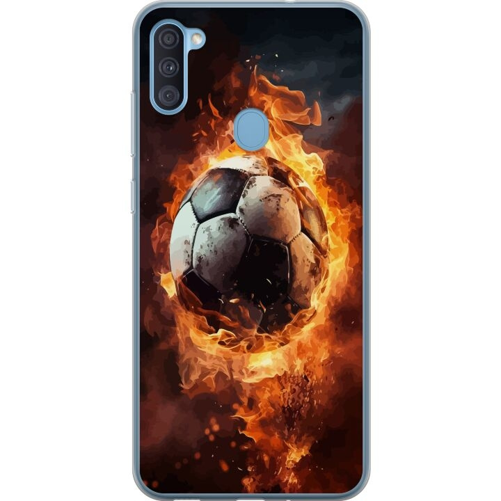 Mobilskal till Samsung Galaxy A11 med Fotboll motiv i gruppen SMARTPHONE & SURFPLATTOR / Mobilskydd / Samsung hos TP E-commerce Nordic AB (A58574)