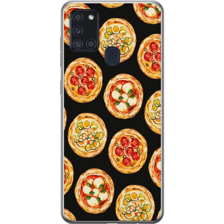 Mobilskal till Samsung Galaxy A21s med Pizza motiv i gruppen SMARTPHONE & SURFPLATTOR / Mobilskydd / Samsung hos TP E-commerce Nordic AB (A58944)