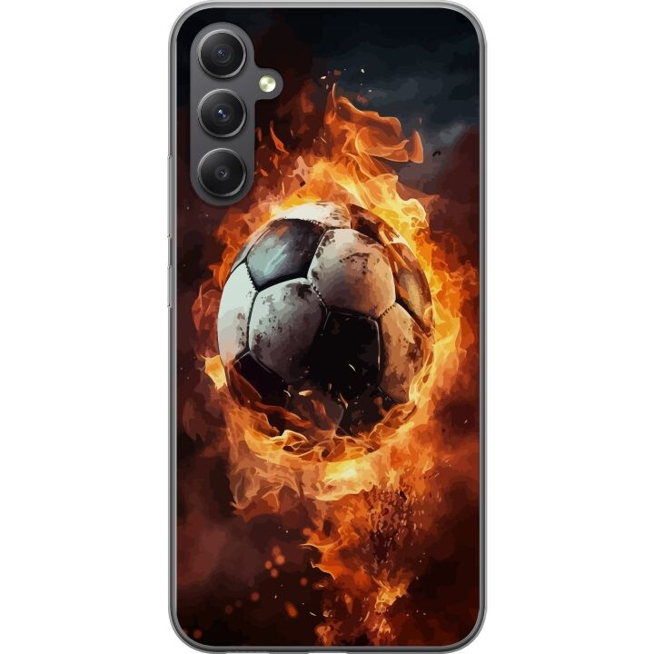 Mobilskal till Samsung Galaxy A24 4G med Fotboll motiv i gruppen SMARTPHONE & SURFPLATTOR / Mobilskydd / Samsung hos TP E-commerce Nordic AB (A59141)