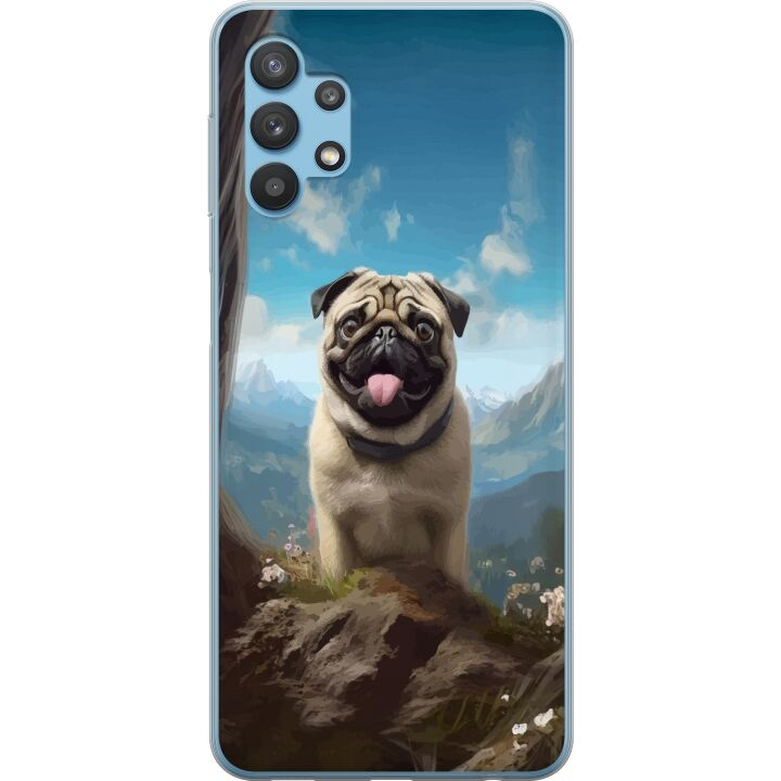 Mobilskal till Samsung Galaxy A32 5G med Glad Hund motiv i gruppen SMARTPHONE & SURFPLATTOR / Mobilskydd / Samsung hos TP E-commerce Nordic AB (A59246)