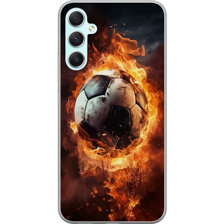Mobilskal till Samsung Galaxy A34 med Fotboll motiv i gruppen SMARTPHONE & SURFPLATTOR / Mobilskydd / Samsung hos TP E-commerce Nordic AB (A59357)
