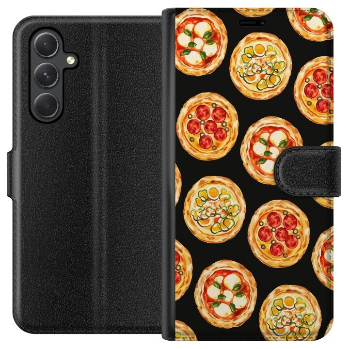 Plånboksfodral till Samsung Galaxy A35 med Pizza motiv i gruppen SMARTPHONE & SURFPLATTOR / Mobilskydd / Samsung hos TP E-commerce Nordic AB (A59376)