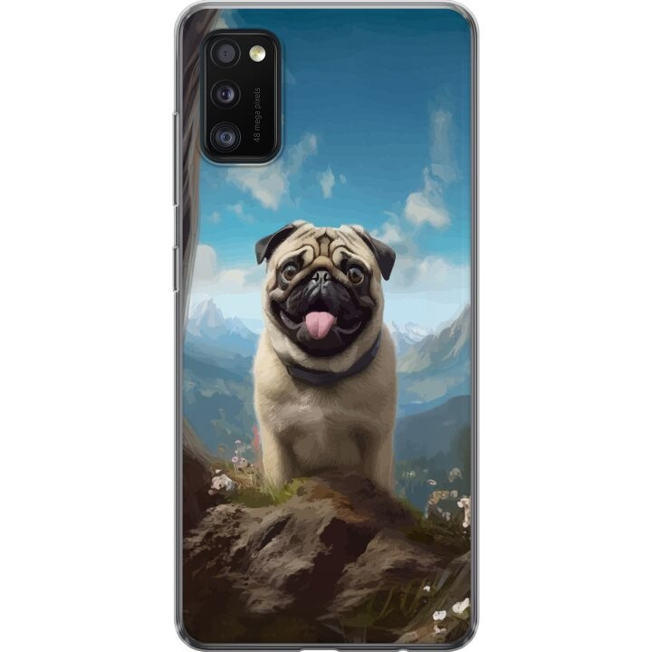 Mobilskal till Samsung Galaxy A41 med Glad Hund motiv i gruppen SMARTPHONE & SURFPLATTOR / Mobilskydd / Samsung hos TP E-commerce Nordic AB (A59543)