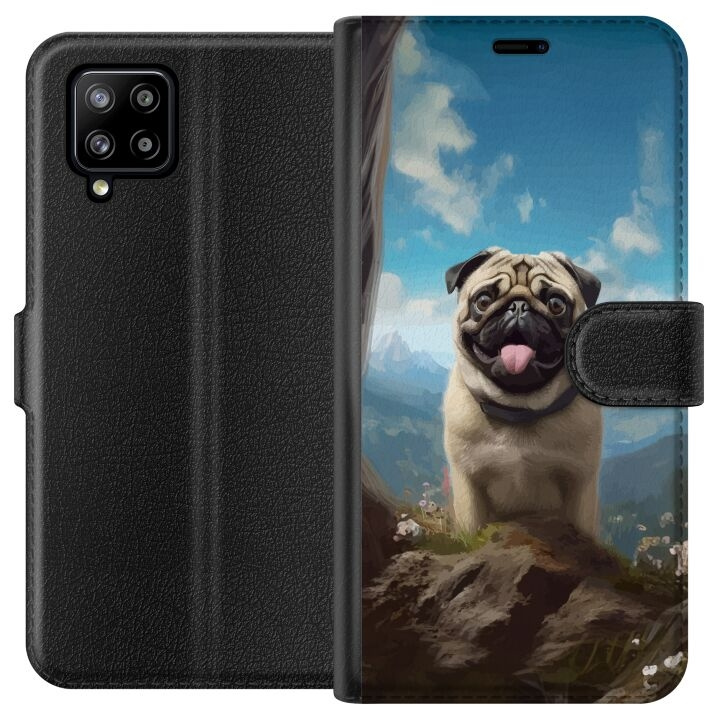 Plånboksfodral till Samsung Galaxy A42 5G med Glad Hund motiv i gruppen SMARTPHONE & SURFPLATTOR / Mobilskydd / Samsung hos TP E-commerce Nordic AB (A59570)