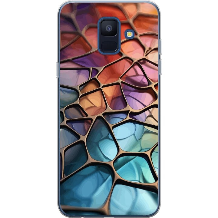 Mobilskal till Samsung Galaxy A6 (2018) med Metalliskt mönster motiv i gruppen SMARTPHONE & SURFPLATTOR / Mobilskydd / Samsung hos TP E-commerce Nordic AB (A59994)