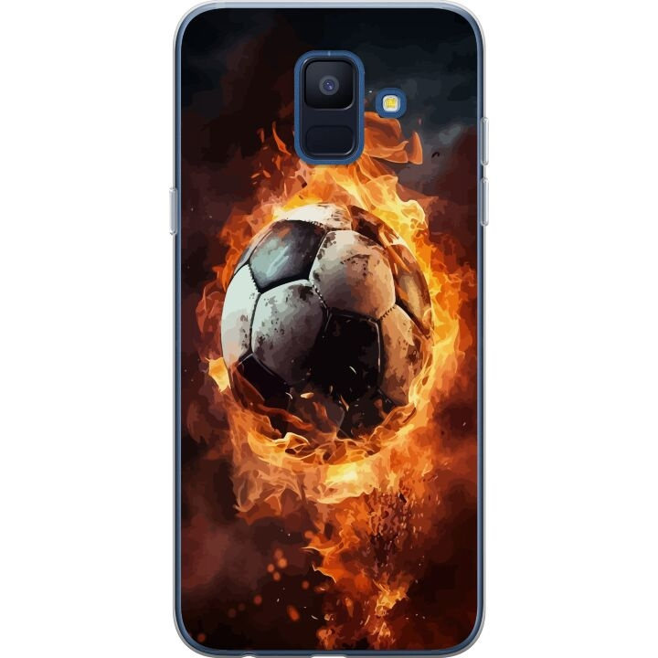 Mobilskal till Samsung Galaxy A6 (2018) med Fotboll motiv i gruppen SMARTPHONE & SURFPLATTOR / Mobilskydd / Samsung hos TP E-commerce Nordic AB (A60005)