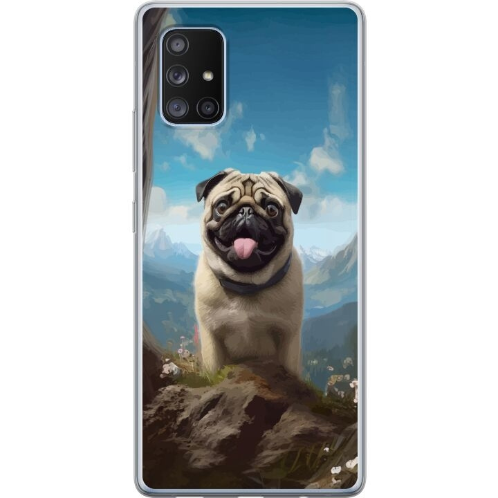 Mobilskal till Samsung Galaxy A71 5G med Glad Hund motiv i gruppen SMARTPHONE & SURFPLATTOR / Mobilskydd / Samsung hos TP E-commerce Nordic AB (A60110)