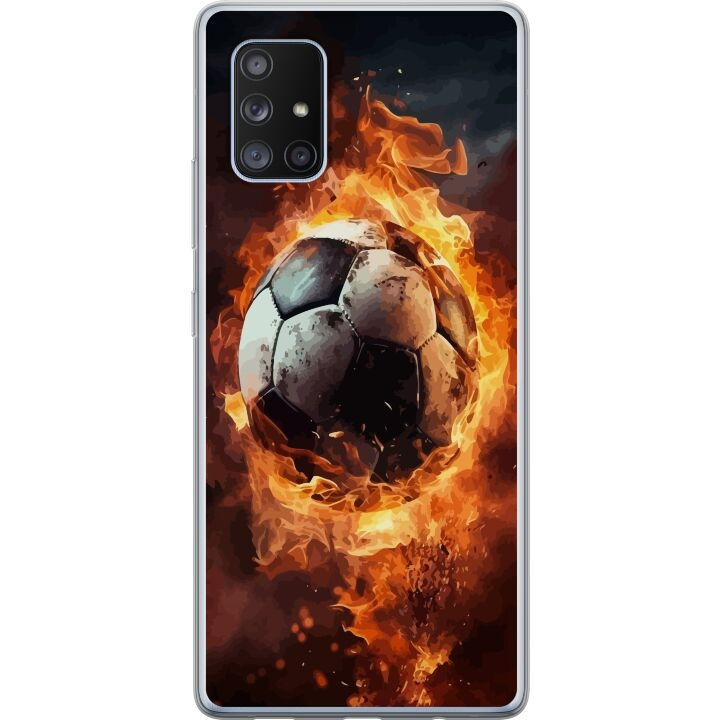 Mobilskal till Samsung Galaxy A71 5G med Fotboll motiv i gruppen SMARTPHONE & SURFPLATTOR / Mobilskydd / Samsung hos TP E-commerce Nordic AB (A60113)