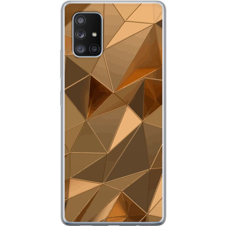Mobilskal till Samsung Galaxy A71 5G med 3D Guld motiv i gruppen SMARTPHONE & SURFPLATTOR / Mobilskydd / Samsung hos TP E-commerce Nordic AB (A60116)