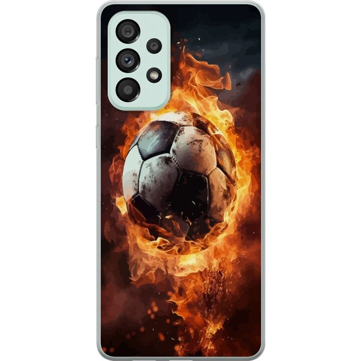 Mobilskal till Samsung Galaxy A73 5G med Fotboll motiv i gruppen SMARTPHONE & SURFPLATTOR / Mobilskydd / Samsung hos TP E-commerce Nordic AB (A60194)