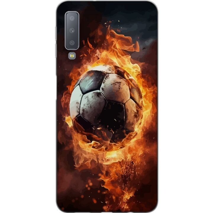 Mobilskal till Samsung Galaxy A7 (2018) med Fotboll motiv i gruppen SMARTPHONE & SURFPLATTOR / Mobilskydd / Samsung hos TP E-commerce Nordic AB (A60221)