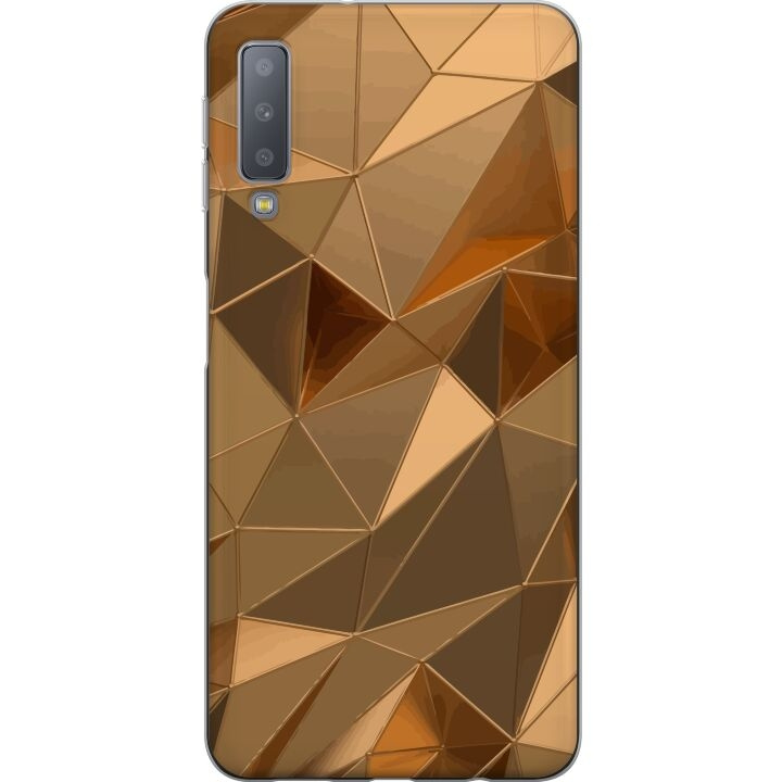 Mobilskal till Samsung Galaxy A7 (2018) med 3D Guld motiv i gruppen SMARTPHONE & SURFPLATTOR / Mobilskydd / Samsung hos TP E-commerce Nordic AB (A60224)
