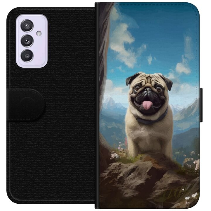 Plånboksfodral till Samsung Galaxy A82 5G med Glad Hund motiv i gruppen SMARTPHONE & SURFPLATTOR / Mobilskydd / Samsung hos TP E-commerce Nordic AB (A60272)