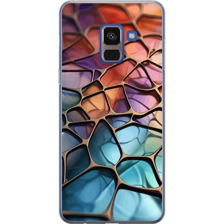 Mobilskal till Samsung Galaxy A8 (2018) med Metalliskt mönster motiv i gruppen SMARTPHONE & SURFPLATTOR / Mobilskydd / Samsung hos TP E-commerce Nordic AB (A60318)