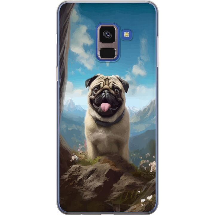 Mobilskal till Samsung Galaxy A8 (2018) med Glad Hund motiv i gruppen SMARTPHONE & SURFPLATTOR / Mobilskydd / Samsung hos TP E-commerce Nordic AB (A60326)