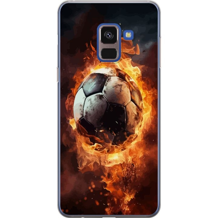 Mobilskal till Samsung Galaxy A8 (2018) med Fotboll motiv i gruppen SMARTPHONE & SURFPLATTOR / Mobilskydd / Samsung hos TP E-commerce Nordic AB (A60329)