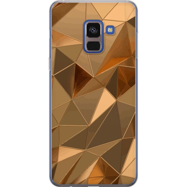 Mobilskal till Samsung Galaxy A8 (2018) med 3D Guld motiv i gruppen SMARTPHONE & SURFPLATTOR / Mobilskydd / Samsung hos TP E-commerce Nordic AB (A60332)